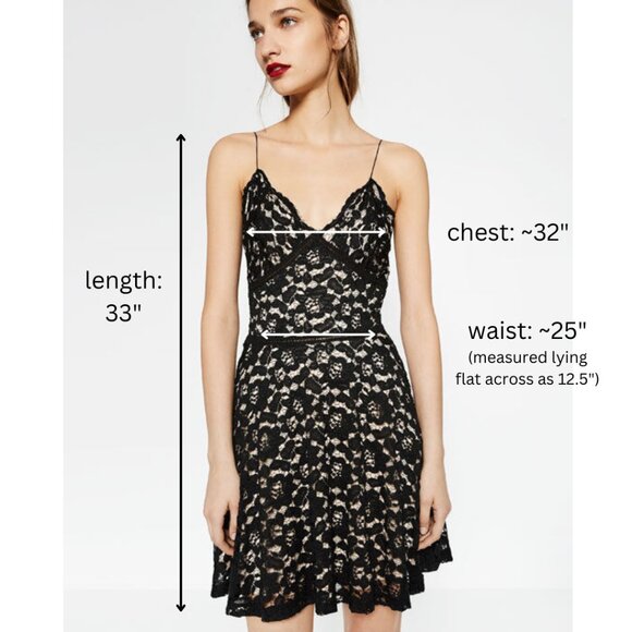 Zara - Black Lace Floral Sleeveless Mini Dress - size Small - Picture 3 of 8